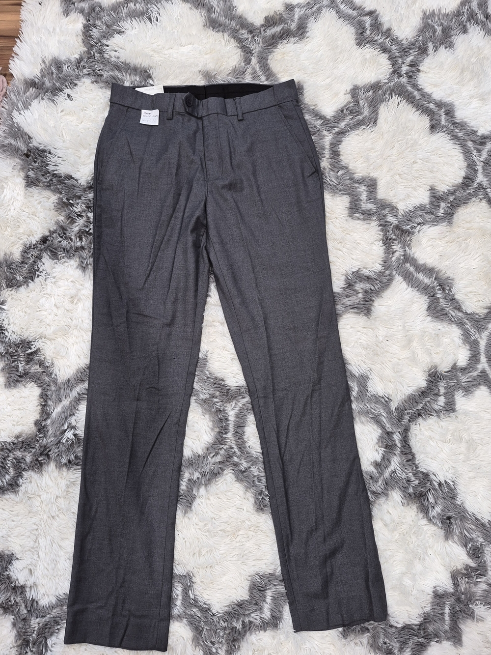 Men's Tailored Charcoal Dress Pants